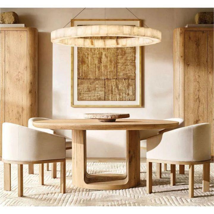 Rivaga Calcite Round Chandelier 31"40"60" - GILDLAMPS