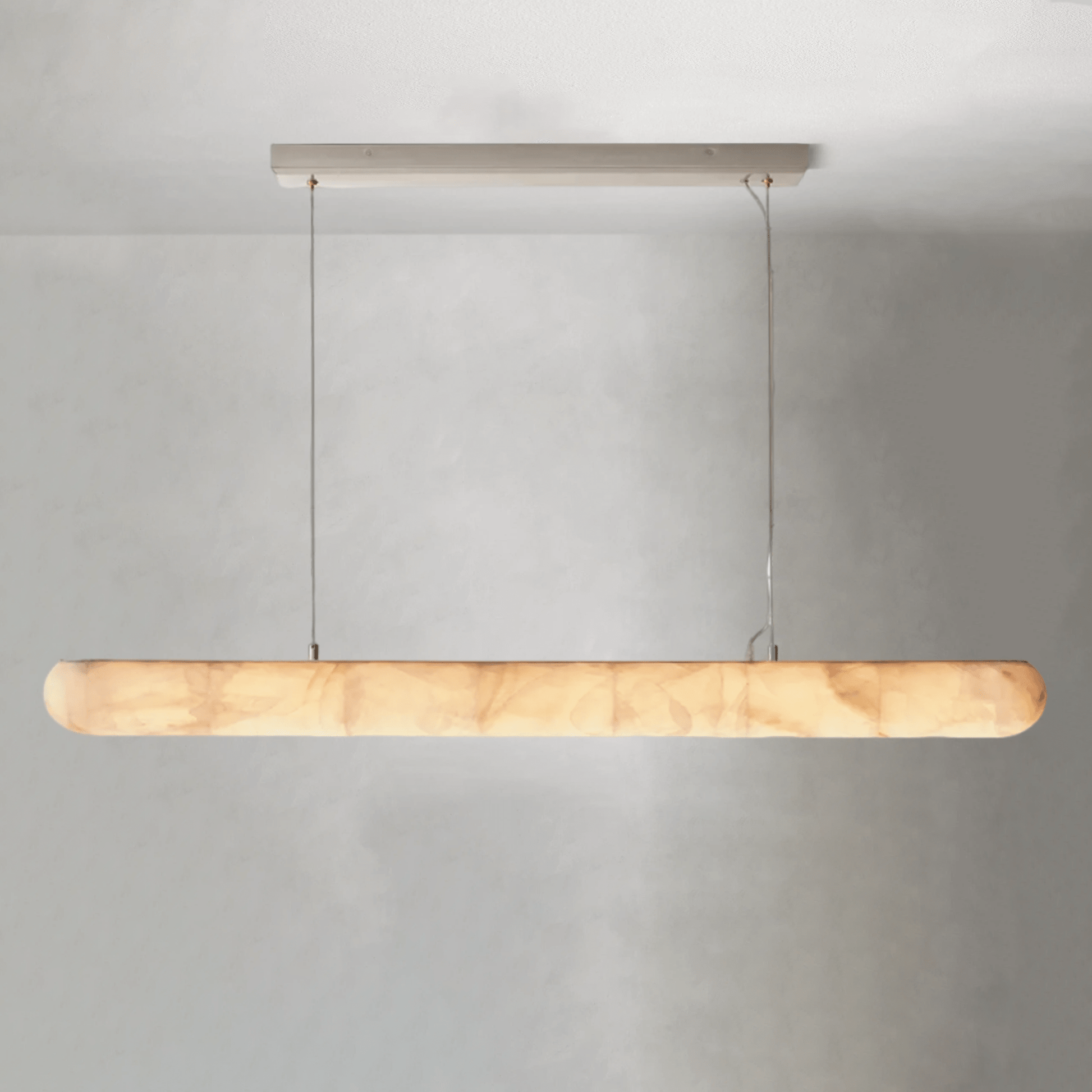 Rivaga Lisse Alabaster Linear Chandelier 60" 80" - GILDLAMPS