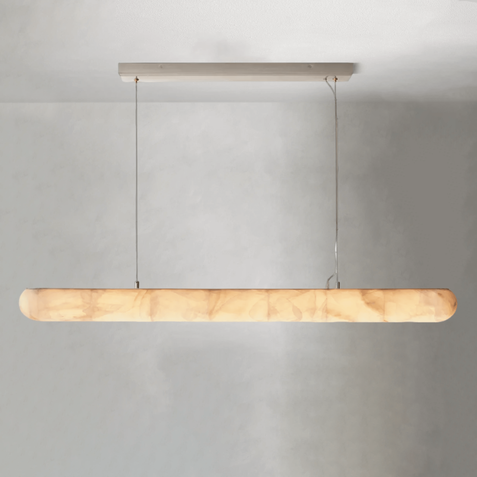 Rivaga Lisse Alabaster Linear Chandelier 60" 80" - GILDLAMPS