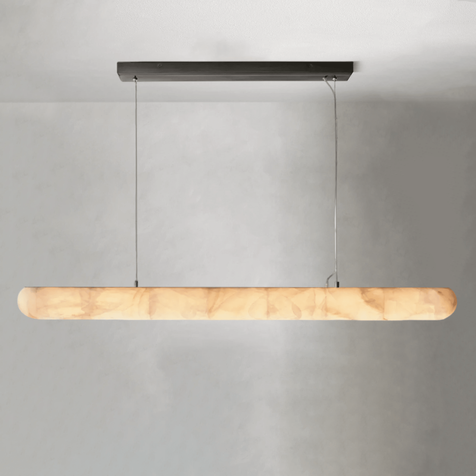 Rivaga Lisse Alabaster Linear Chandelier 60" 80" - GILDLAMPS