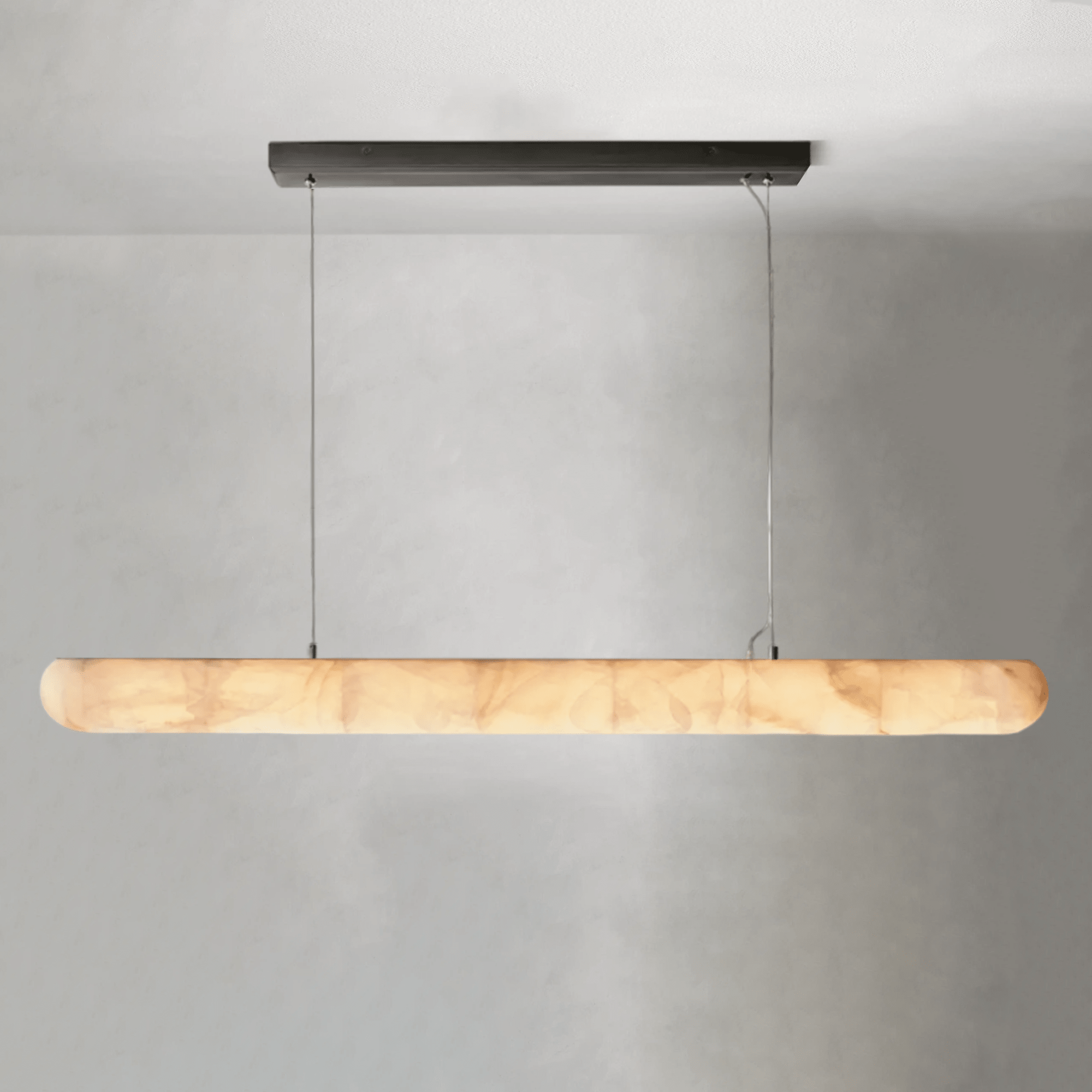 Rivaga Lisse Alabaster Linear Chandelier 60" 80" - GILDLAMPS