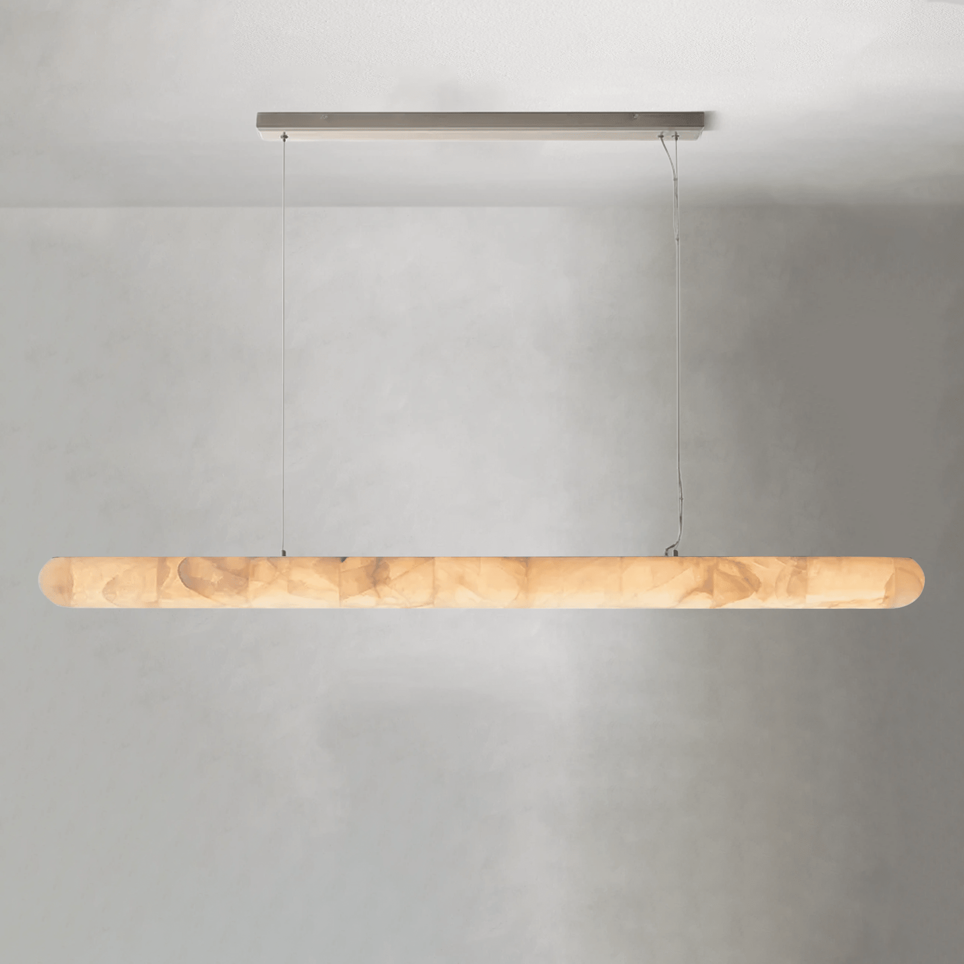 Rivaga Lisse Alabaster Linear Chandelier 60" 80" - GILDLAMPS