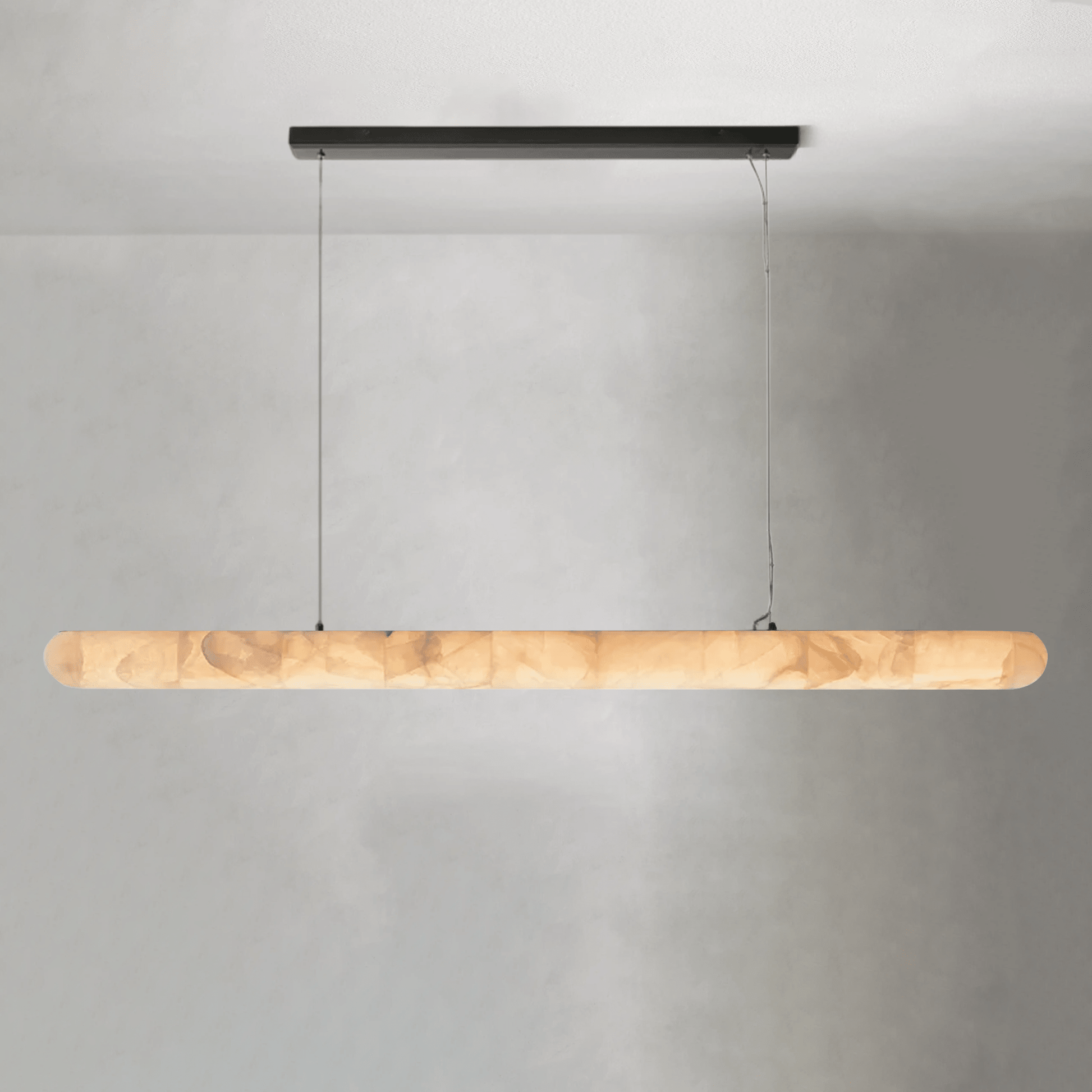 Rivaga Lisse Alabaster Linear Chandelier 60" 80" - GILDLAMPS