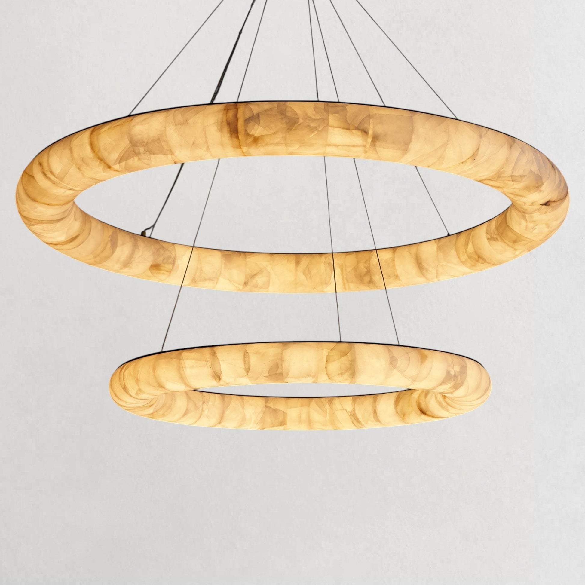 Rivaga Lisse Two - Tiered Round Chandelier - GILDLAMPS