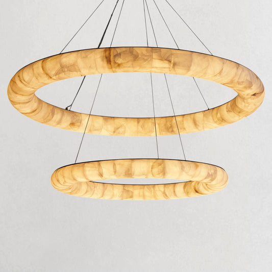 Rivaga Lisse Two - Tiered Round Chandelier - GILDLAMPS