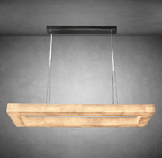 Rivaga Rectangular Calcite Chandelier 54"72'' - GILDLAMPS