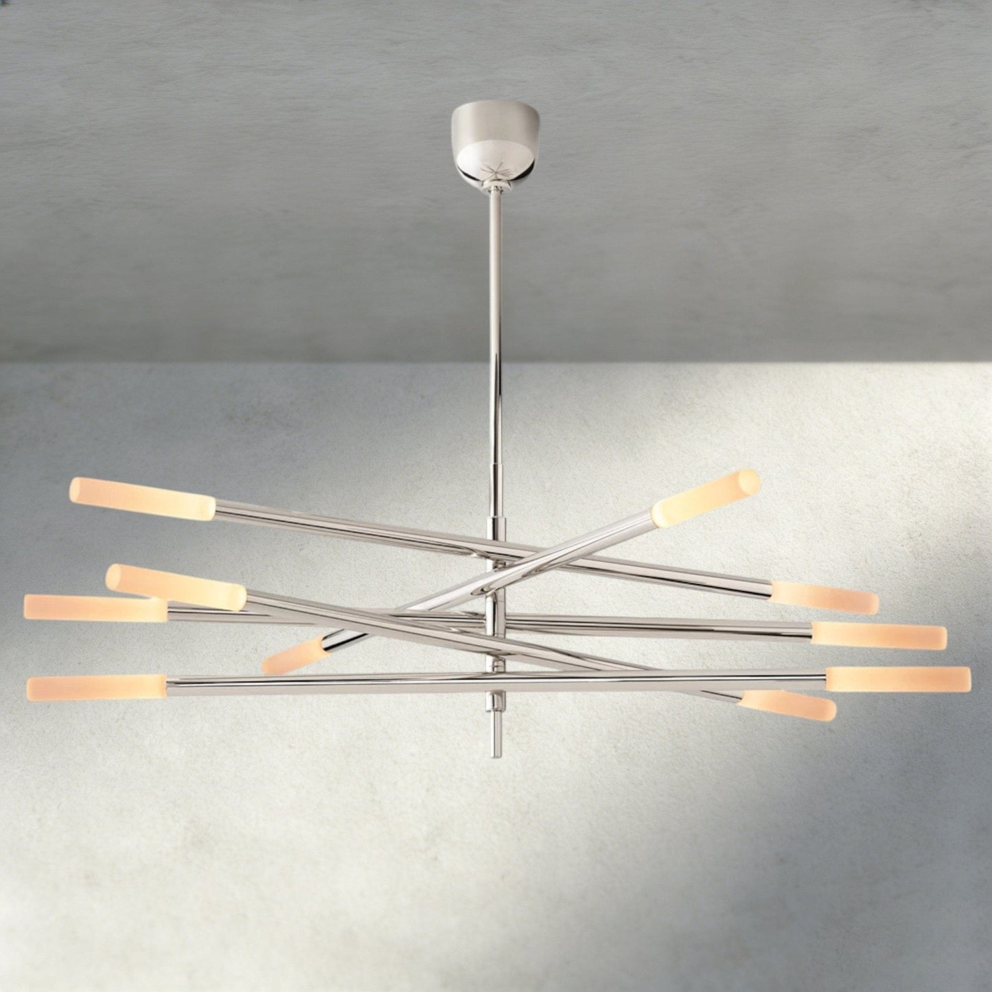 Roasi 10 - Light Mobile Etched Rod Chandelier - GILDLAMPS