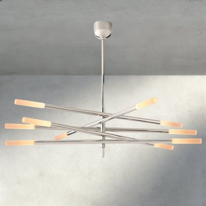 Roasi 10 - Light Mobile Etched Rod Chandelier - GILDLAMPS