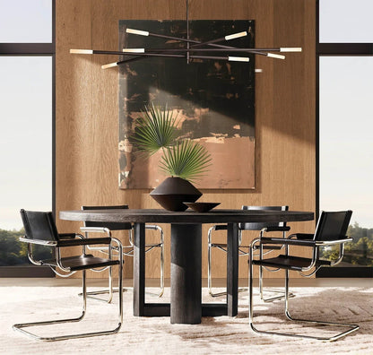 Roasi 8 - Light Mobile Etched Rod Chandelier 65", 80" - GILDLAMPS
