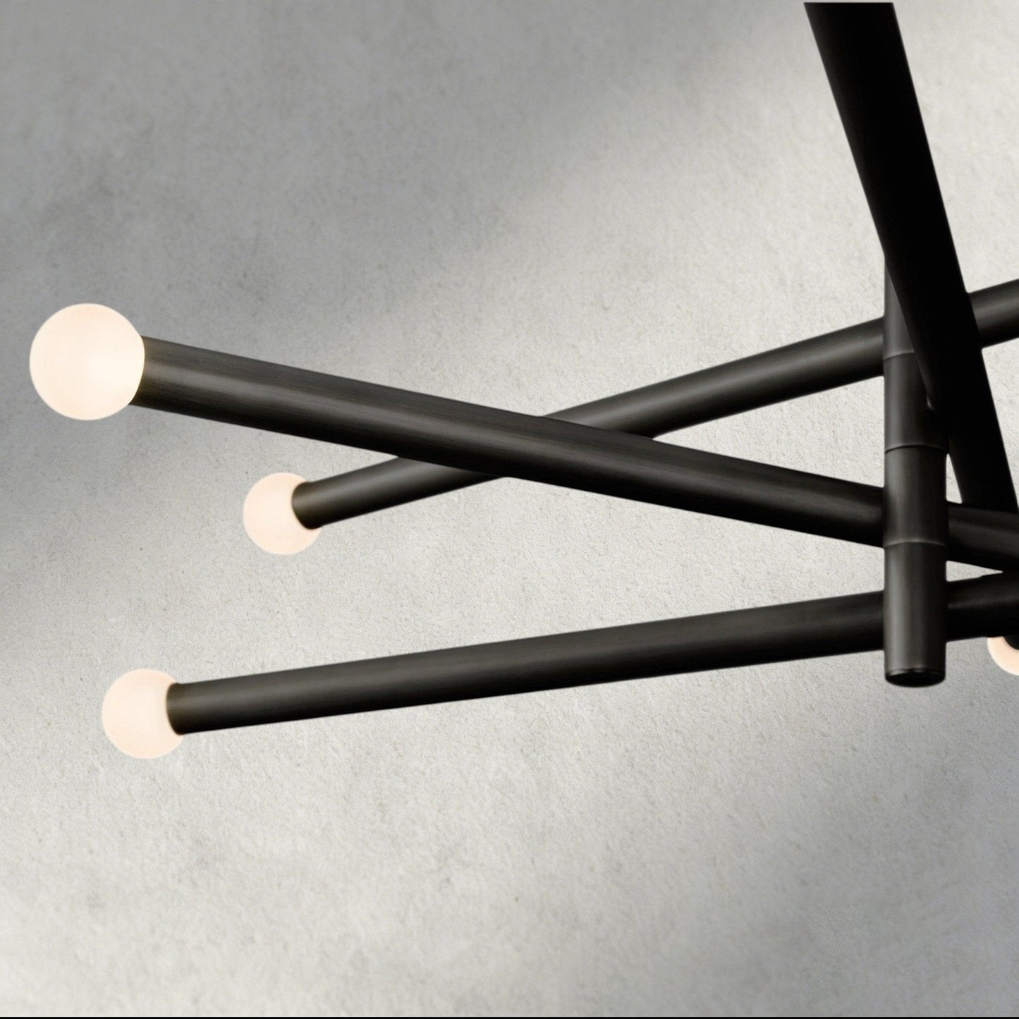 Roasi 8 - Light Mobile Etched Rod Chandelier 65", 80" - GILDLAMPS