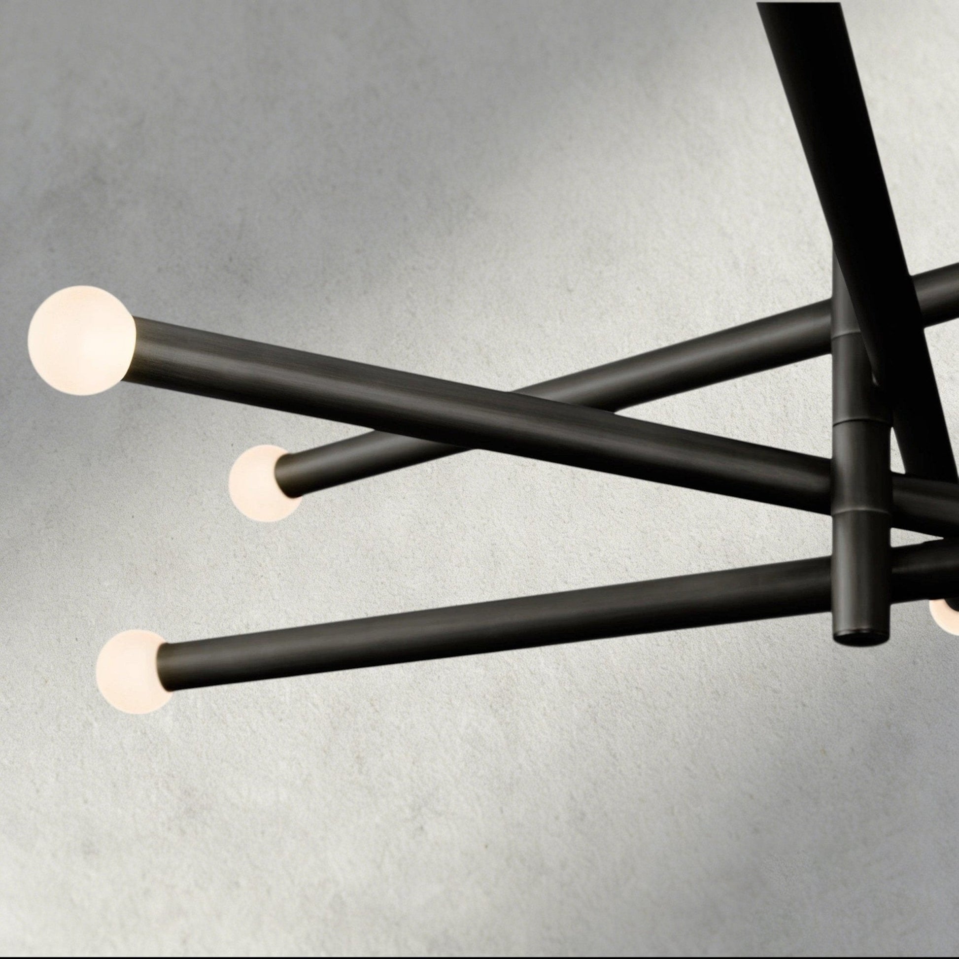 Roasi 8 - Light Mobile Etched Rod Chandelier 65", 80" - GILDLAMPS