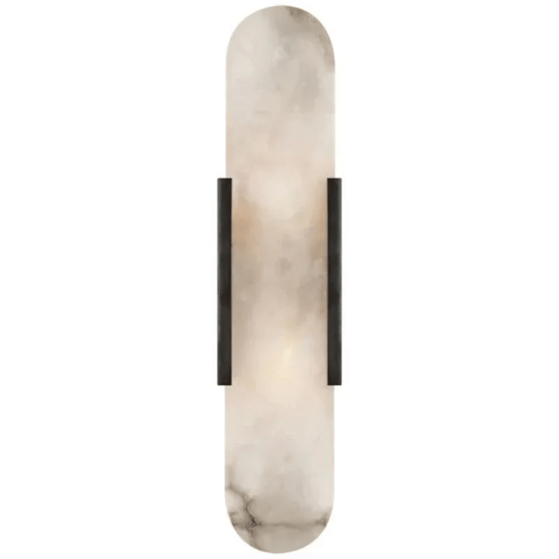 Rowan Modern Alabaster Wall Sconce 20"H, 28"H - GILDLAMPS