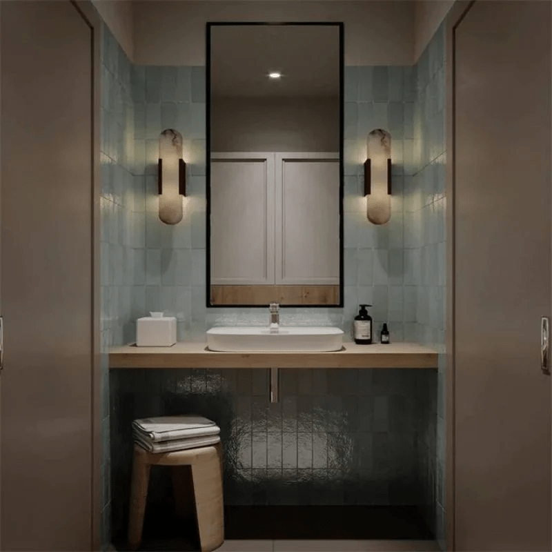 Rowan Modern Alabaster Wall Sconce 20"H, 28"H - GILDLAMPS