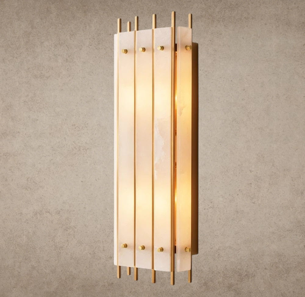 San Marco Alabaster Grand Rectangular Sconce