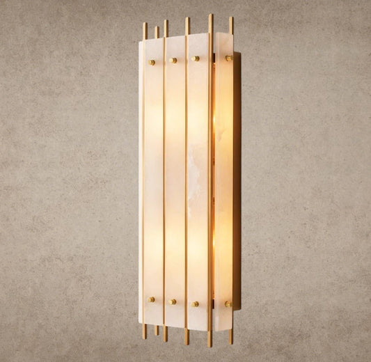 San Marco Alabaster Grand Rectangular Sconce - GILDLAMPS