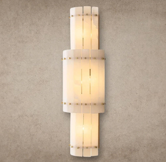 San Marco Alabaster Grand Round Sconce - GILDLAMPS
