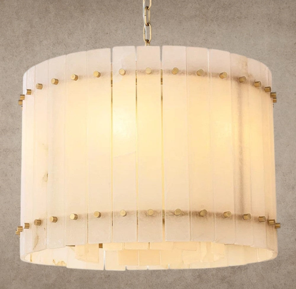 San Marco Alabaster Round Chandelier 22 inch, 37 inch, 48 inch, 60 inch