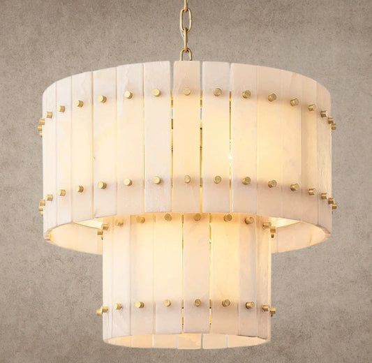 San Marco Alabaster Round Tiered Chandelier 22 inch, 37 inch, 48 inch, 60 inch