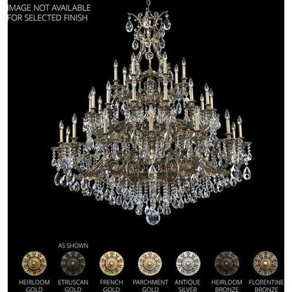 Saphie 35 Light Chandelier Florentine Bronze Heritage Crystal - GILDLAMPS