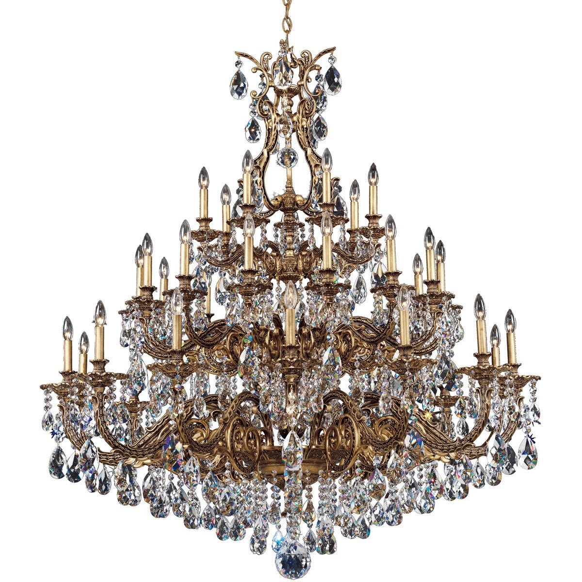 Saphie 35 Light Chandelier Heirloom Bronze 55in Diameter - GILDLAMPS