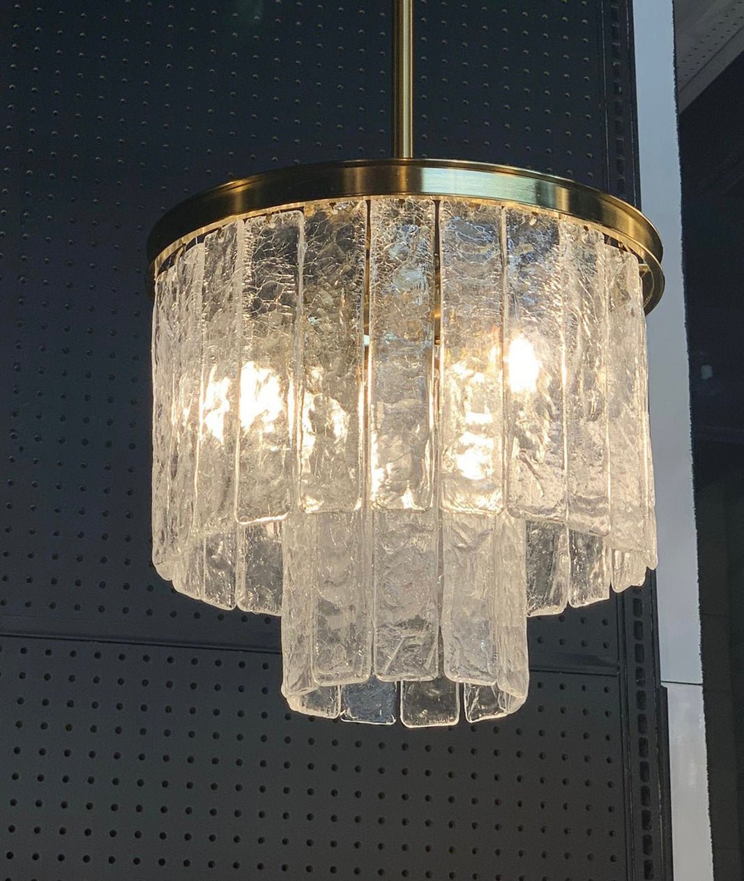 Seline Textured Glass Kitchen Island Pendant Light - GILDLAMPS