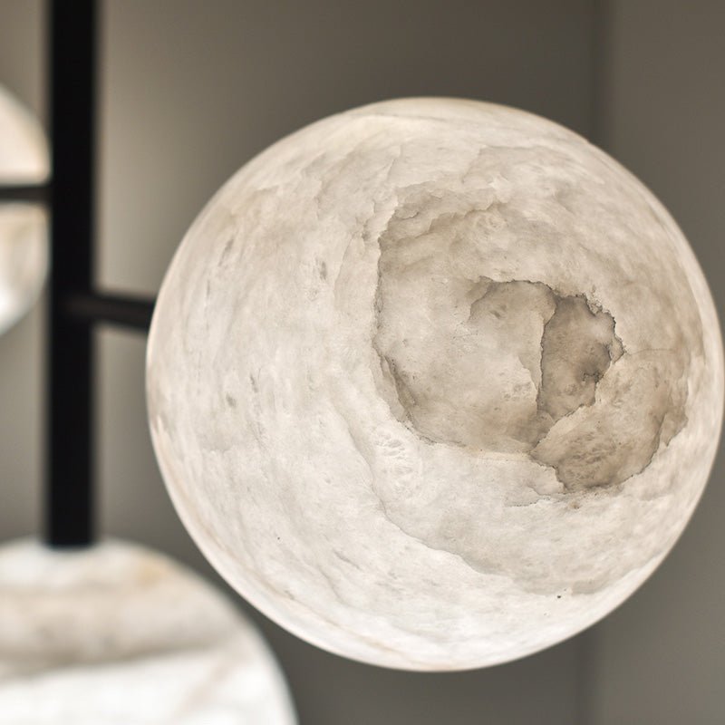 Sian Modern Sphere Delight - Modern Artistic Alabaster Pendant Light - GILDLAMPS