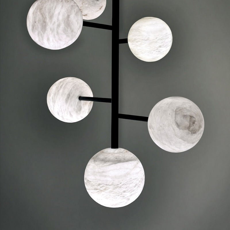 Sian Modern Sphere Delight - Modern Artistic Alabaster Pendant Light - GILDLAMPS