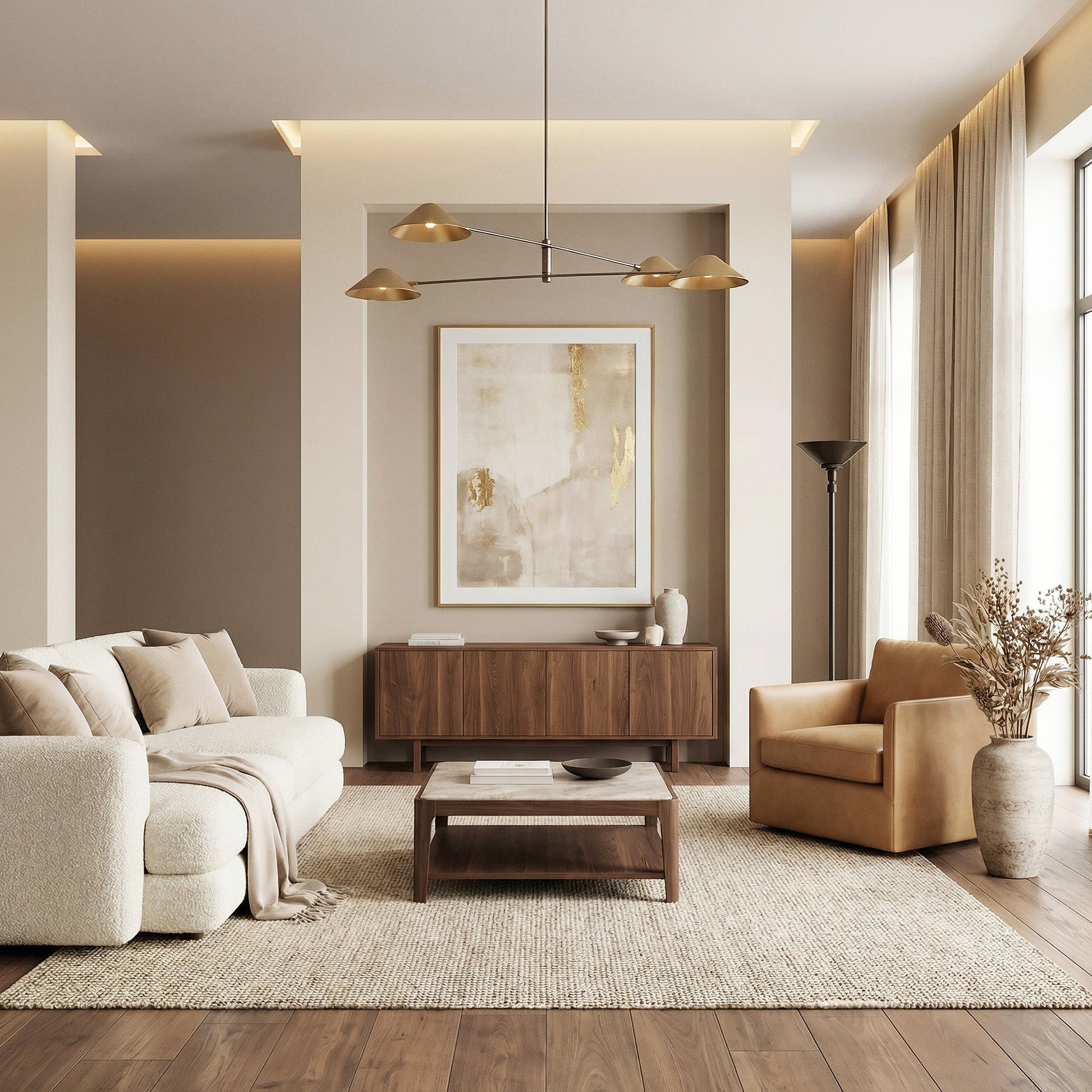 Simms 2-Light Linear Chandelier - GILDLAMPS