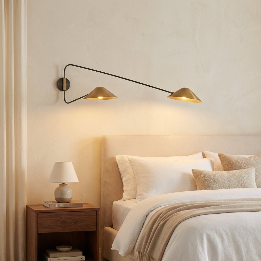 Simms Long Arm 2-Light Wall Sconce - GILDLAMPS