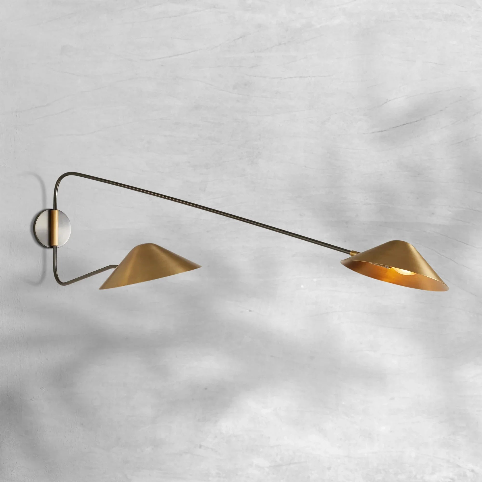 Simms Long Arm 2-Light Wall Sconce - GILDLAMPS