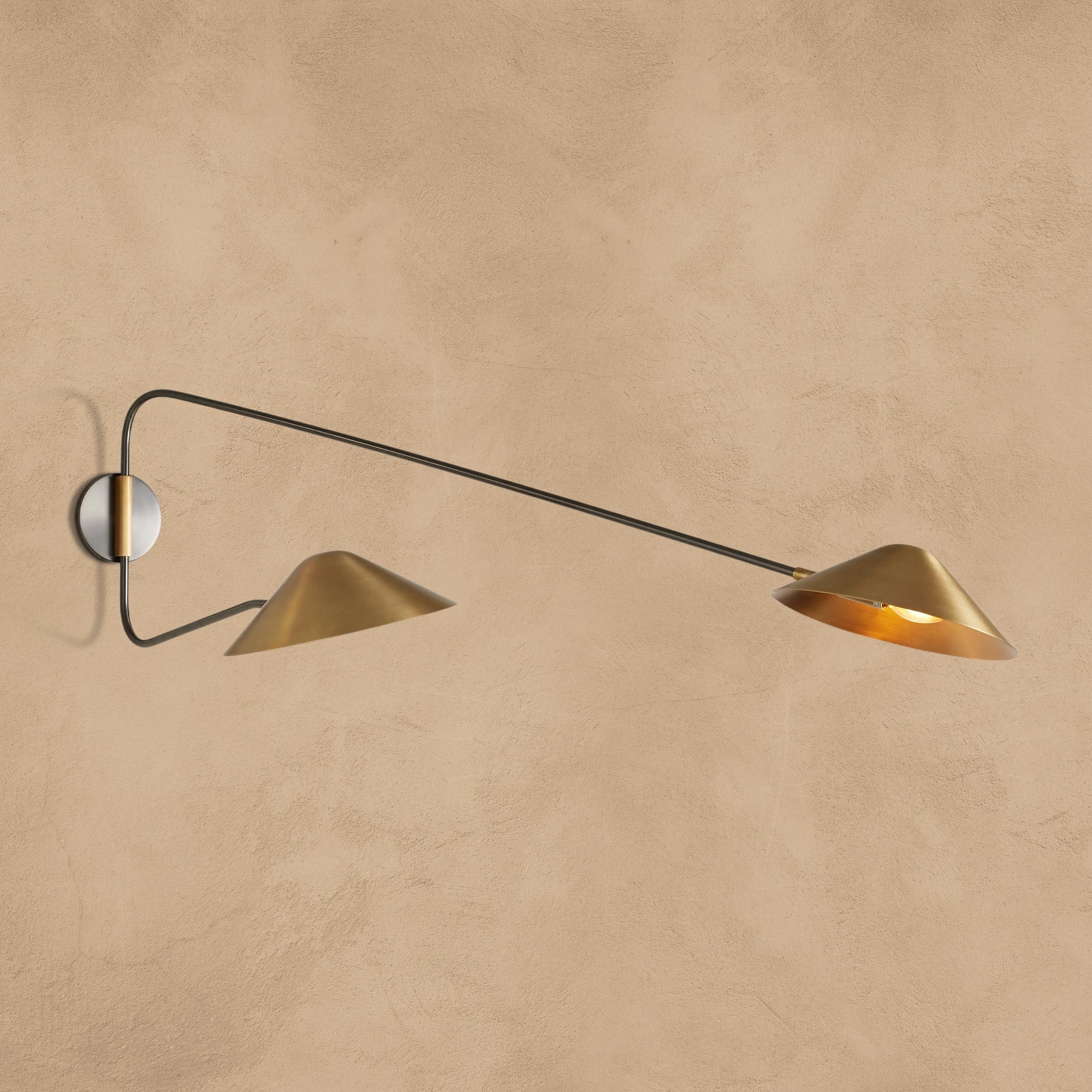 Simms Long Arm 2-Light Wall Sconce - GILDLAMPS
