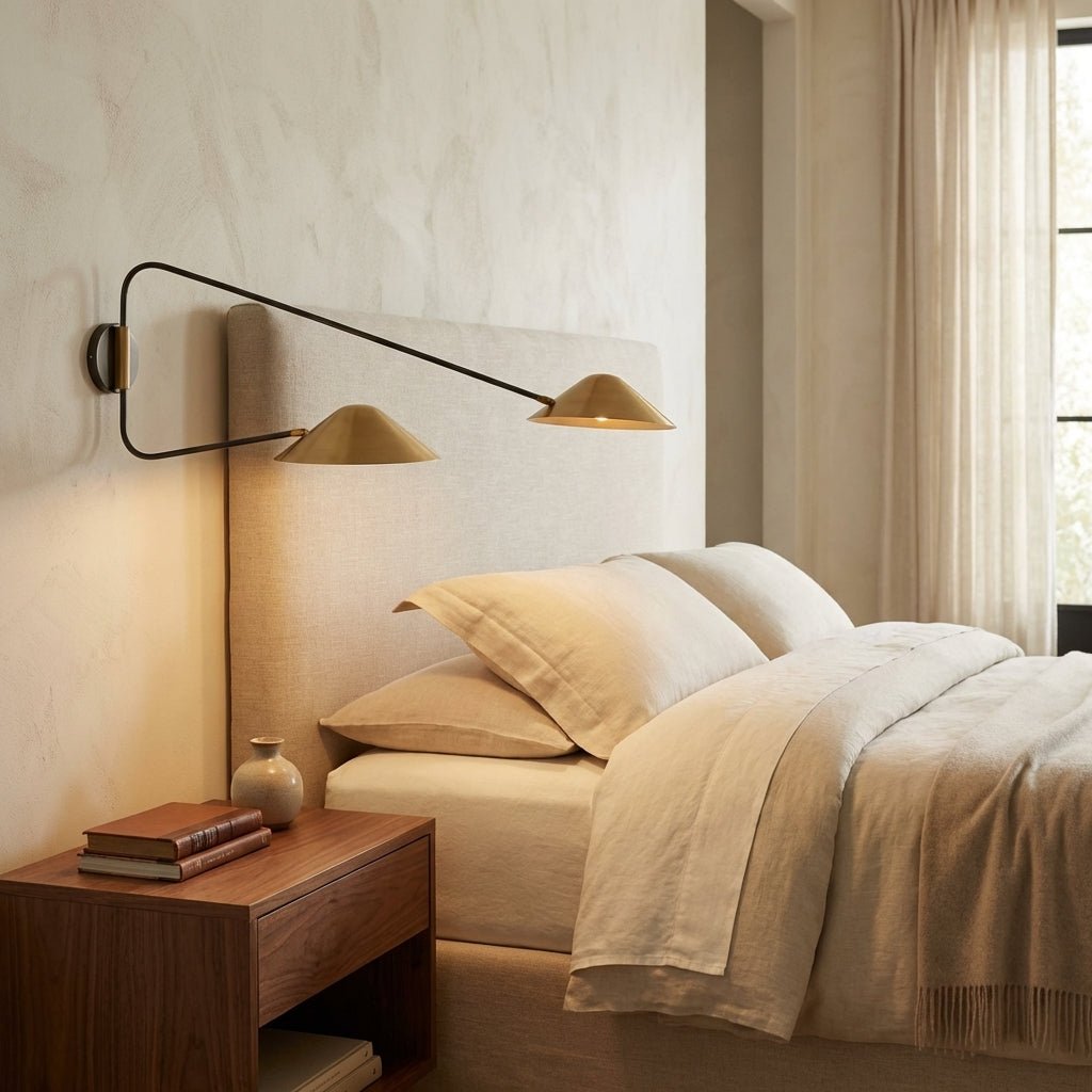 Simms Long Arm 2-Light Wall Sconce - GILDLAMPS