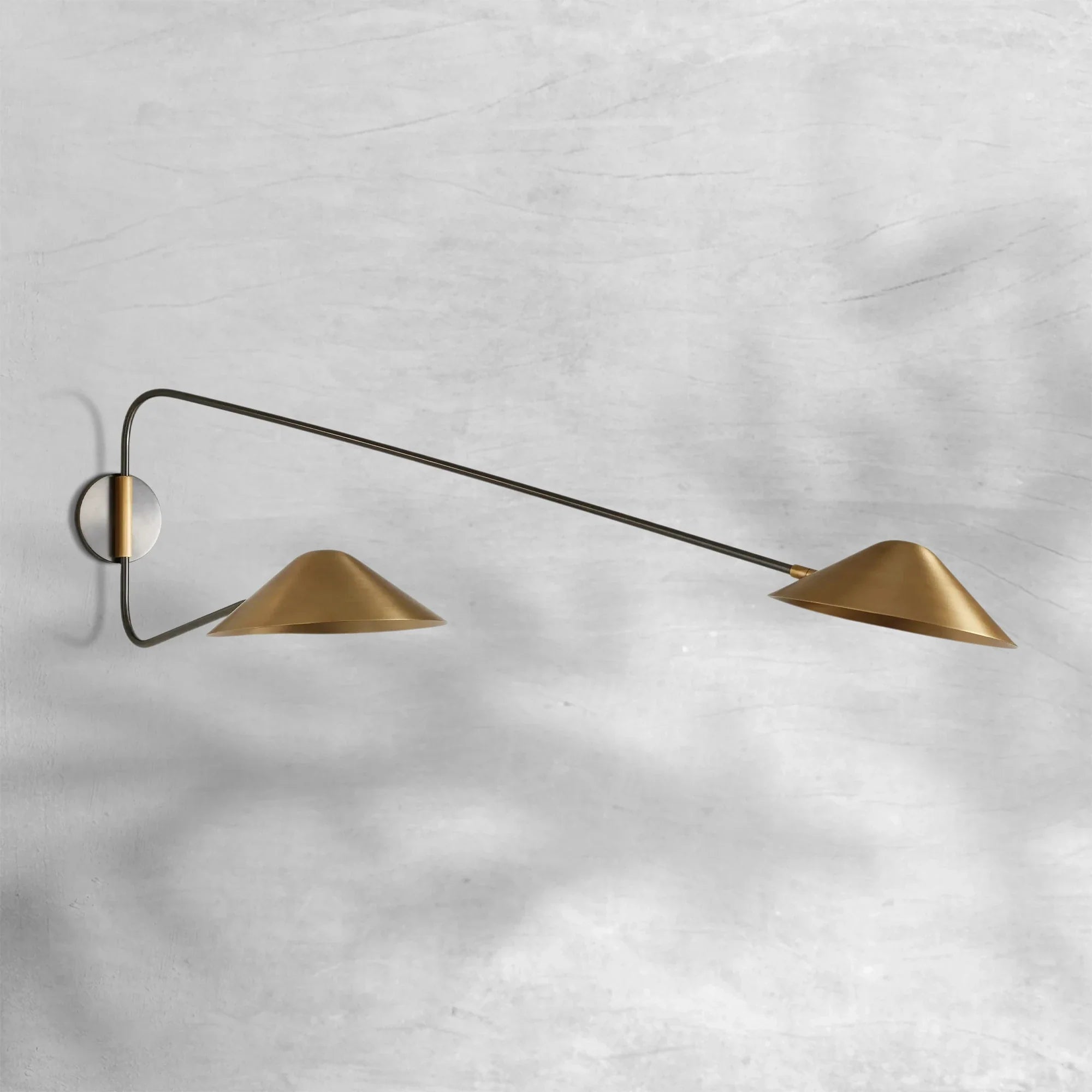 Simms Long Arm 2-Light Wall Sconce - GILDLAMPS