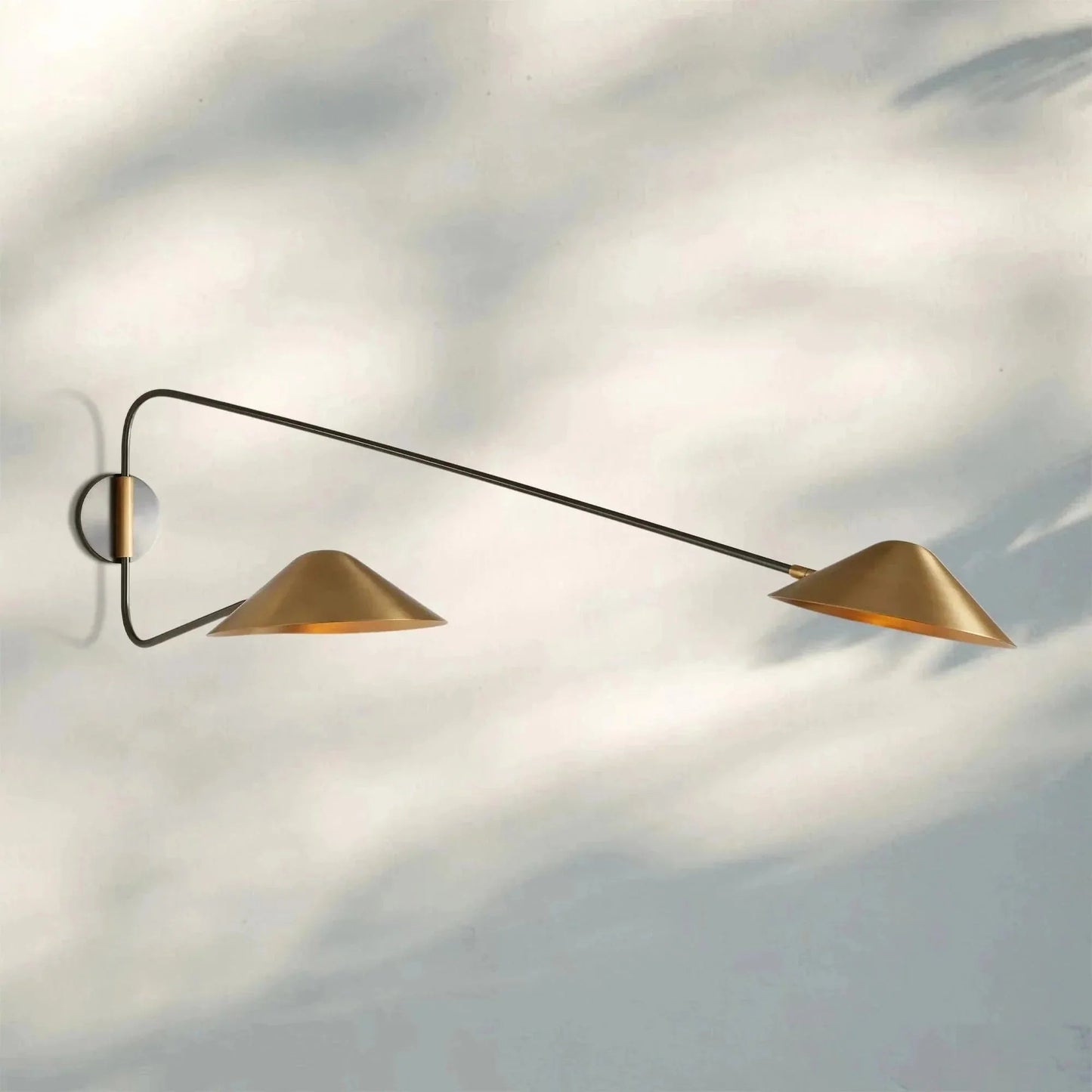 Simms Long Arm Double Wall Sconce - GILDLAMPS