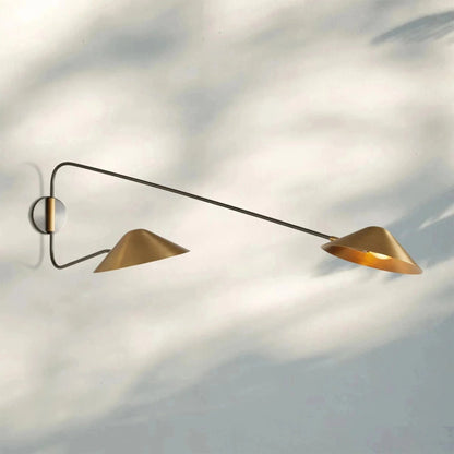 Simms Long Arm Double Wall Sconce - GILDLAMPS