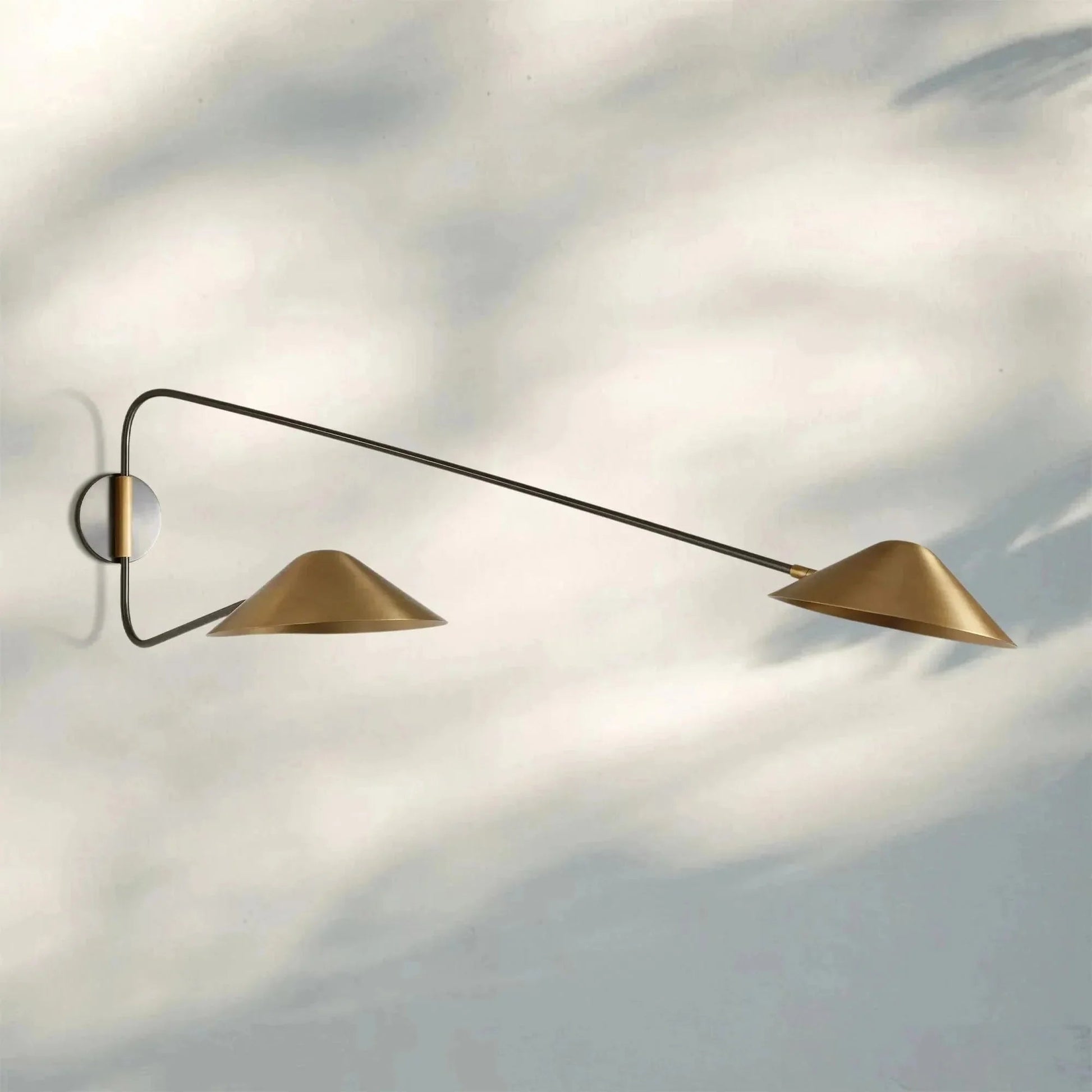 Simms Long Arm Double Wall Sconce - GILDLAMPS