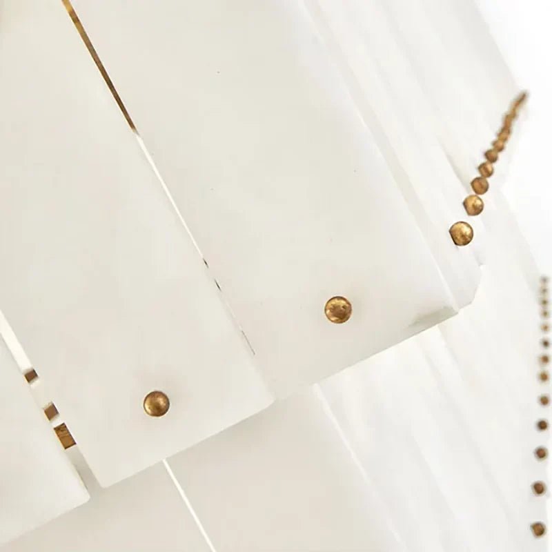 Simone Alabaster Linear 2-Tier Chandelier - GILDLAMPS