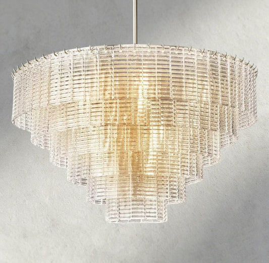 Siraue Clear Glass Round Chandelier 41", 52", 65" - GILDLAMPS