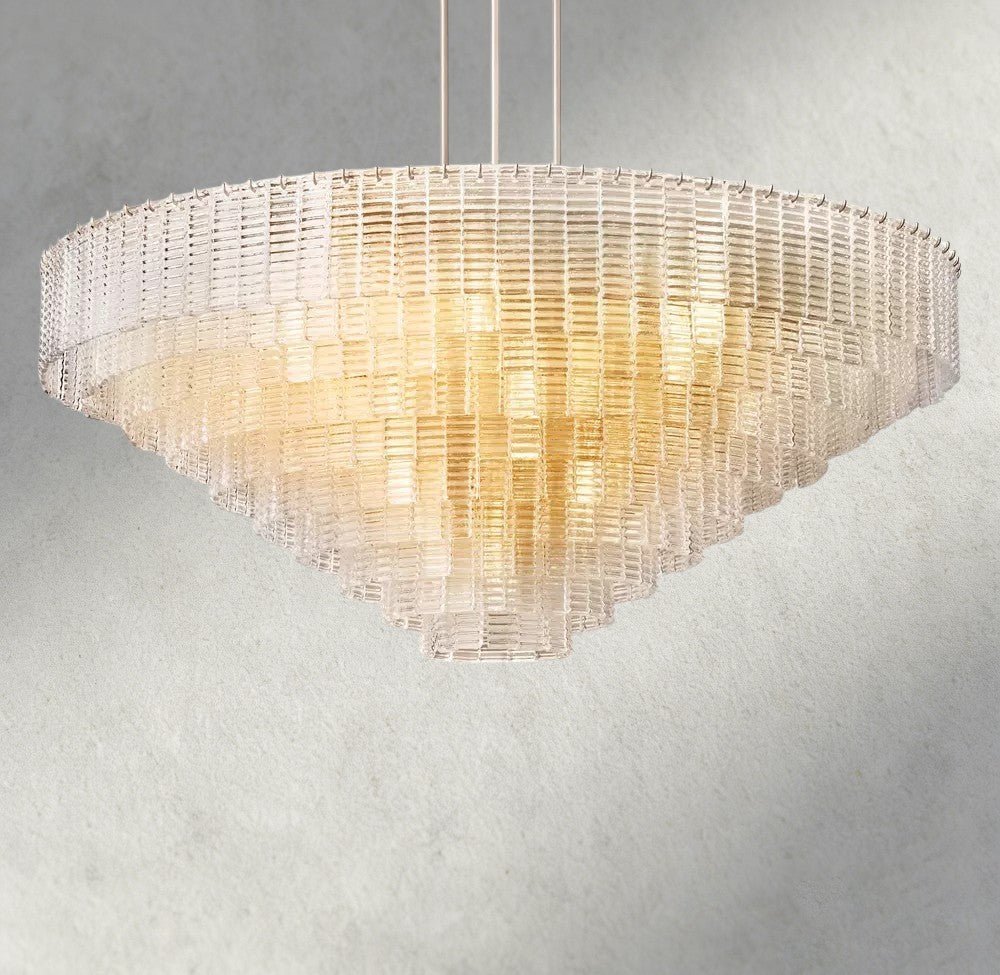 Siraue Clear Glass Round Chandelier 41", 52", 65" - GILDLAMPS