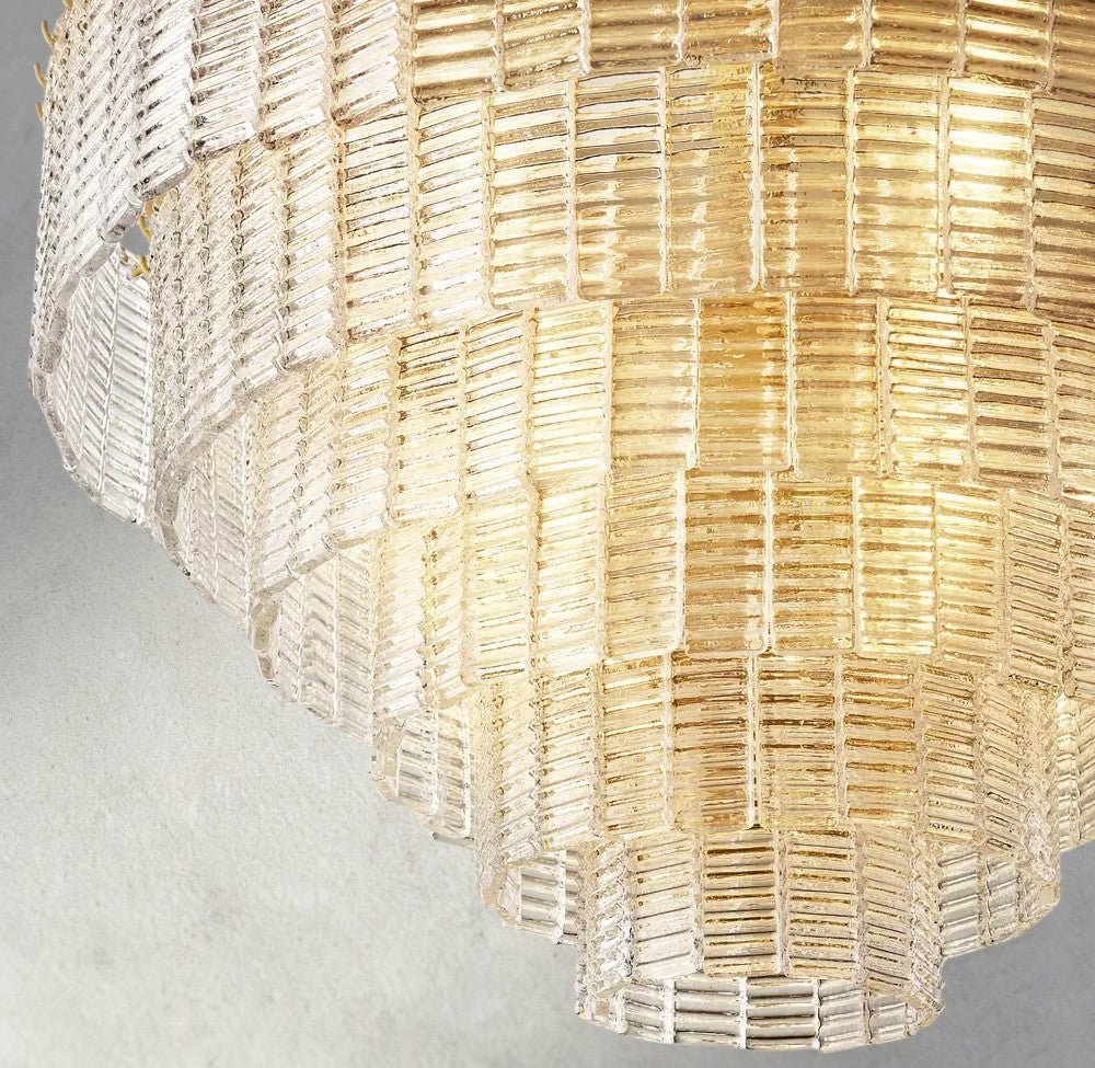 Siraue Clear Glass Round Chandelier 41", 52", 65" - GILDLAMPS