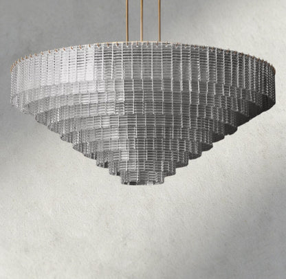 Siraue Clear Glass Round Chandelier 41", 52", 65" - GILDLAMPS
