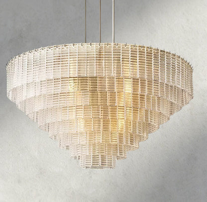 Siraue Clear Glass Round Chandelier 41", 52", 65" - GILDLAMPS