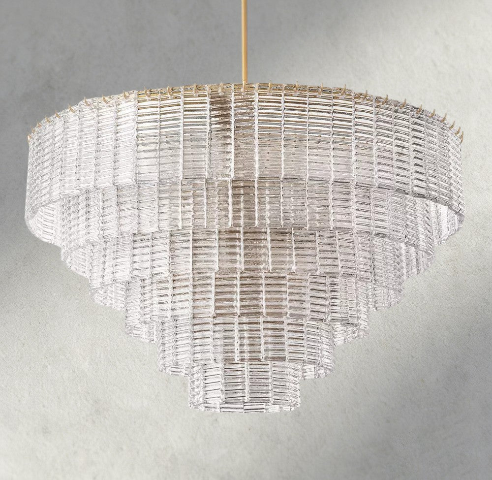 Siraue Clear Glass Round Chandelier 41", 52", 65" - GILDLAMPS
