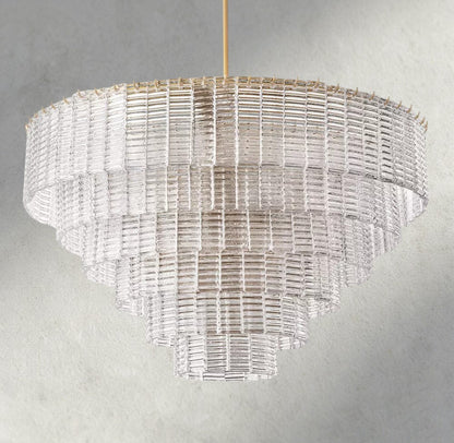 Siraue Clear Glass Round Chandelier 41", 52", 65" - GILDLAMPS