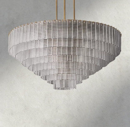 Siraue Clear Glass Round Chandelier 41", 52", 65" - GILDLAMPS