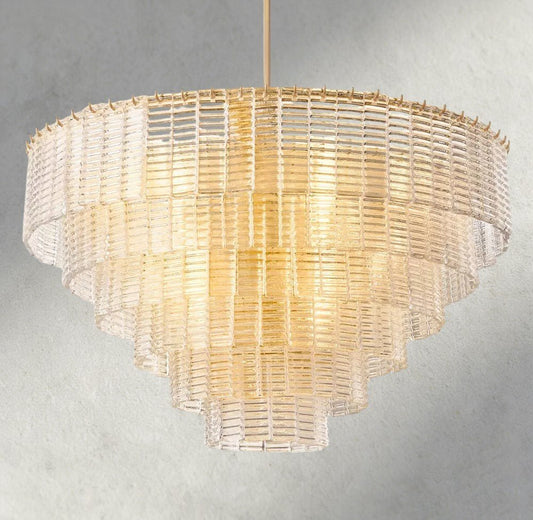 Siraue Clear Glass Round Chandelier 41", 52", 65" - GILDLAMPS