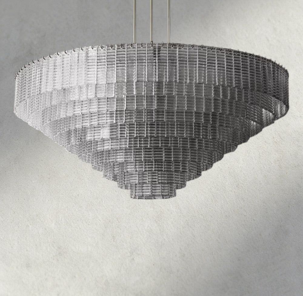 Siraue Clear Glass Round Chandelier 41", 52", 65" - GILDLAMPS