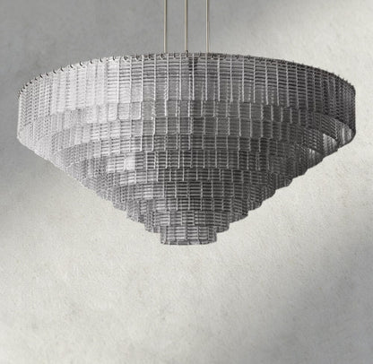 Siraue Clear Glass Round Chandelier 41", 52", 65" - GILDLAMPS
