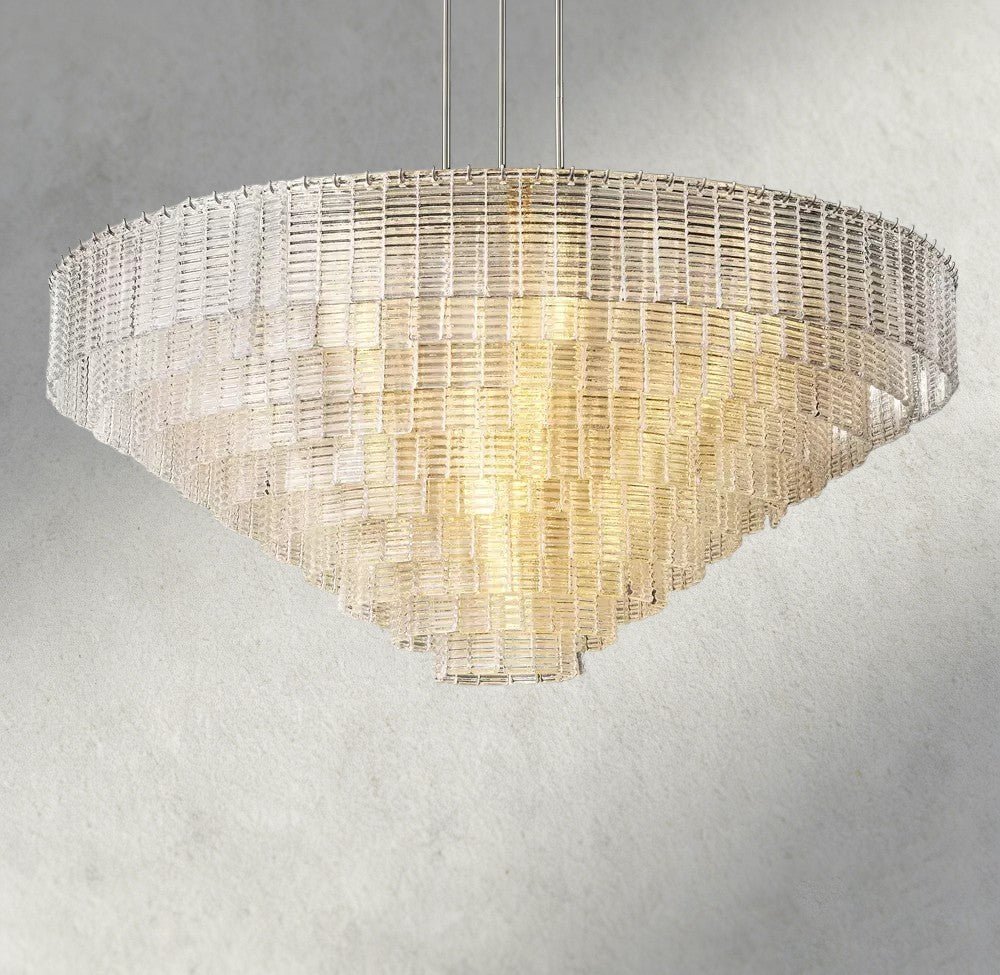 Siraue Clear Glass Round Chandelier 41", 52", 65" - GILDLAMPS