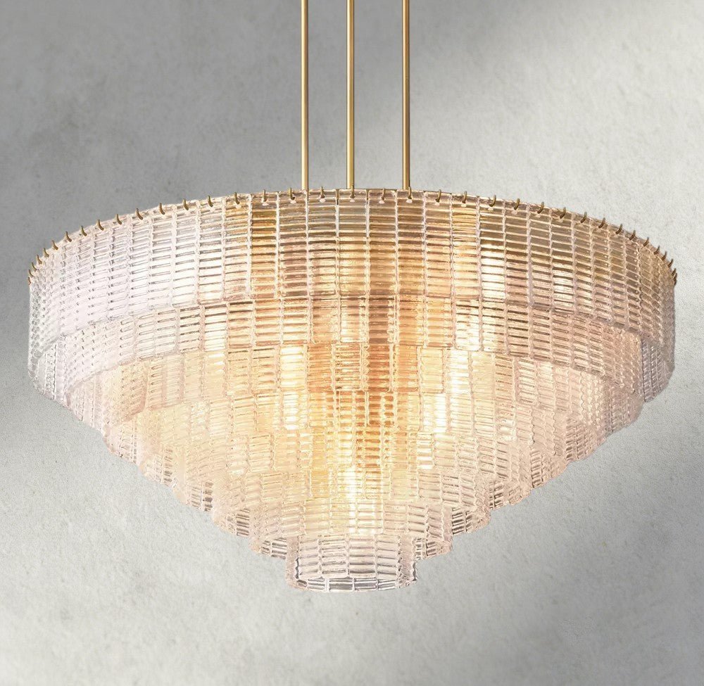 Siraue Clear Glass Round Chandelier 41", 52", 65" - GILDLAMPS